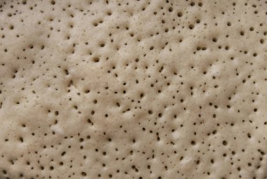 Bir gözleme için hamur gözenekli yüzey