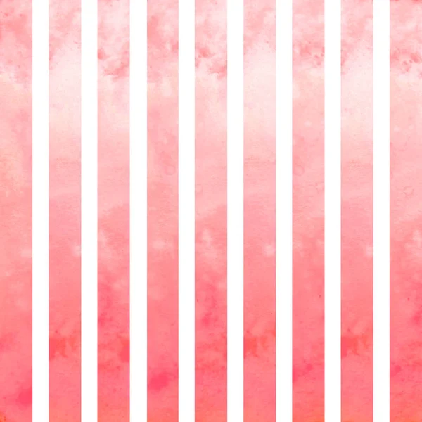 Watercolor Light Red Stripes Red Lines White Background — Stock Photo, Image