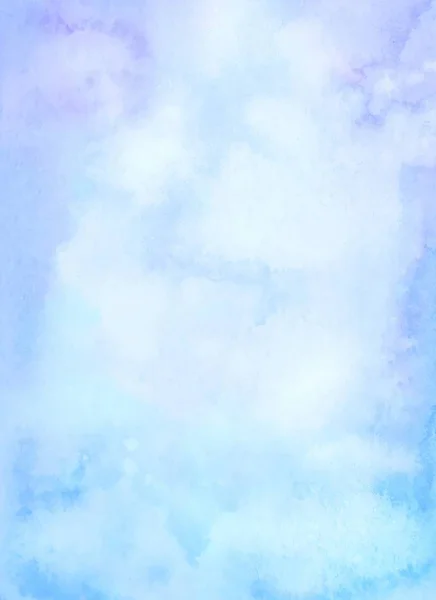 Acquerello Disegnato Mano Astratto Sfondo Blu — Foto Stock