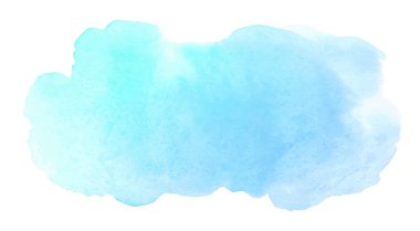 Beyaz arka plan üzerinde izole suluboya sanatsal fırça darbesi. Suluboya arka plan tasarımı için.