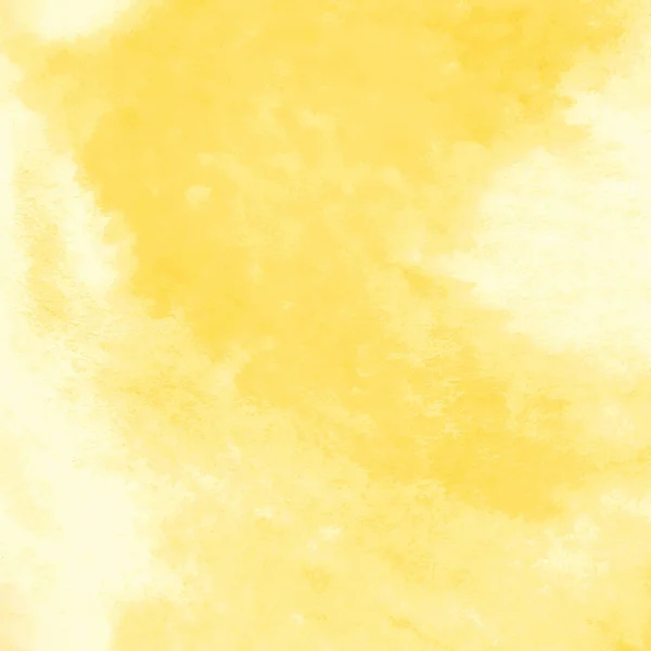 Abstrato Amarelo Brilhante Aquarela Pintado Mão Fundo — Fotografia de Stock