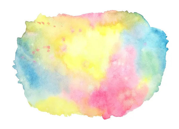 Aquarela Pintados Mão Abstrato Fundo Multicolorido Com Manchas — Fotografia de Stock