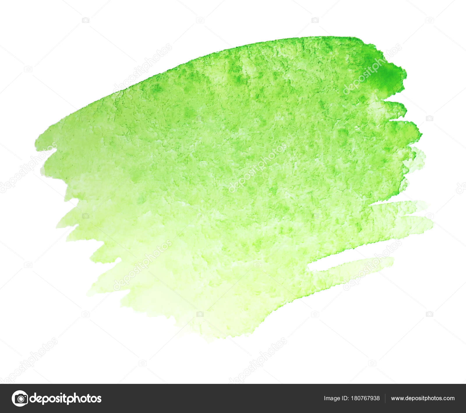 Abstract Hand Painted Green Watercolor Brush Stroke Isolated White  Background Stock Photo by ©LyubovTolstova 180767938