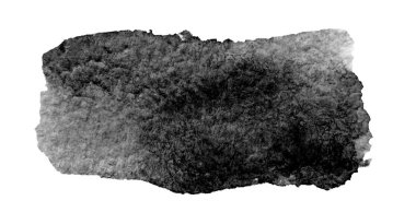 Beyaz arka plan üzerinde izole soyut el çekilmiş suluboya fırça darbesi.