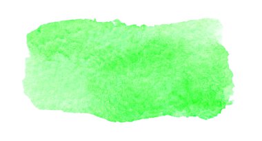 Beyaz arka plan üzerinde izole soyut el çekilmiş suluboya fırça darbesi.