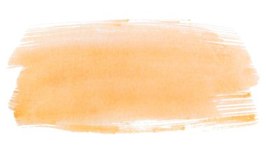 Beyaz arka plan üzerinde izole soyut el çekilmiş suluboya fırça darbesi.