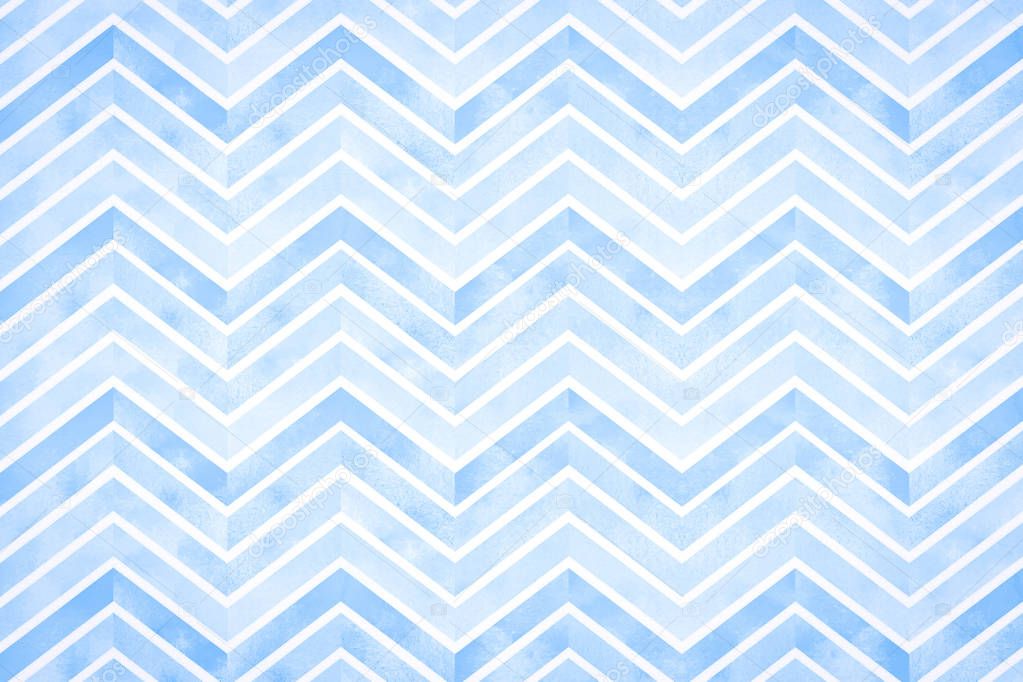 Watercolor abstract blue striped background.