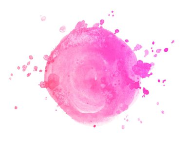 Beyaz arka plan üzerinde izole sıçraması ile sanatsal suluboya yaratıcı fırça darbesi