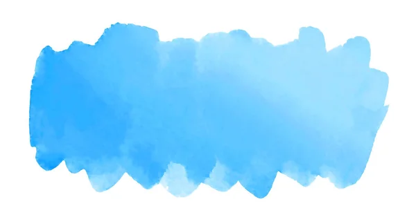 Watercolor Hand Painted Abstract Blue Background Brush Stroke Isolated White — Stock Photo, Image