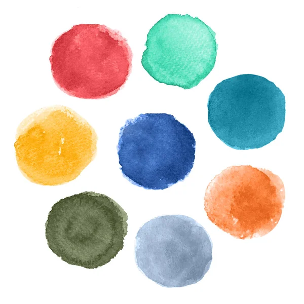Watercolor Grungy Brush Strokes Isolated White Background Spring Summer 2020 — Stock Photo, Image