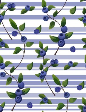 Vektör doğal Seamless Modeli yaban mersinli Şubesi, orman meyve yeşil yeşillik suluboya tarzı duvar kağıdı arka plan bırakır. Rustik şık tarzı. Dekoratif şık sökülen arka plan şirin Yazdır