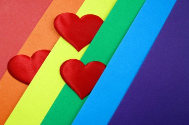 Kırmızı kalpli homoseksüel arka plan