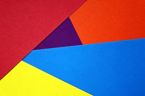 Farbige Pappe Verstreut Auf Dem Tisch Geometrische Formen — Stockfoto