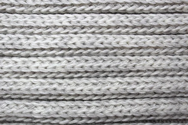 Texture Wool Knitting Horizontal Pattern Gray Background — 스톡 사진