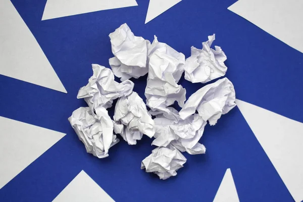 Abstract Crumpled White Paper Background Heap — Stock Photo, Image