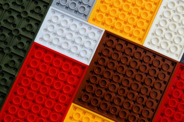 Bright Multicolor Texture Diagonal Children Rectangular Building — Stock Photo, Image