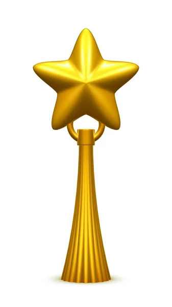 Star Shaped Golden Prize — Stock Photo, Image