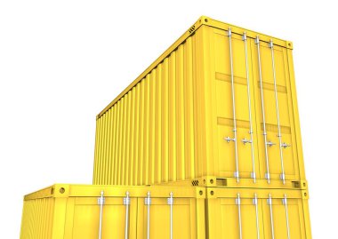 Dock üzerindeki sarı konteynerler