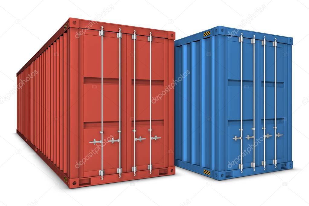 Containers Isolated on White