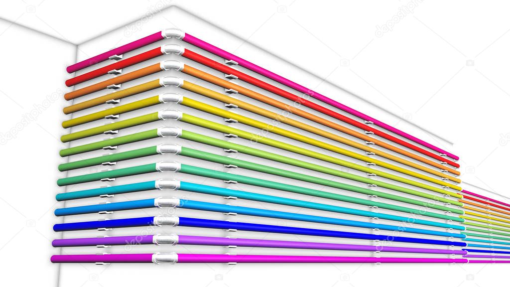 Pipe - Tubes in Rainbow Colors