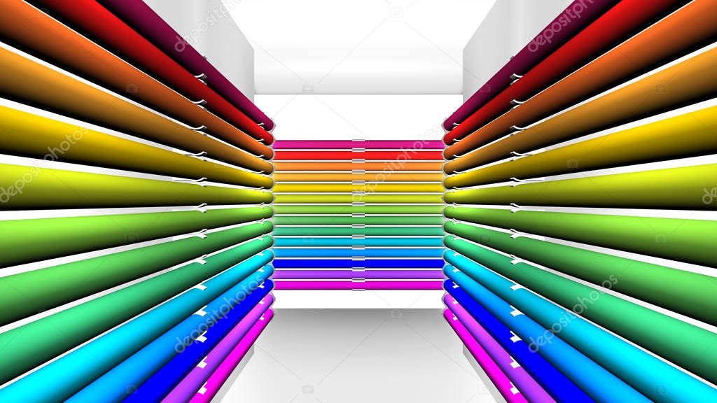 Pipe - Tubes in Rainbow Colors