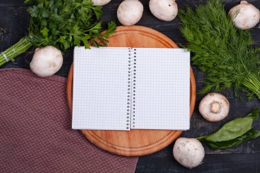 Yazı defteri, vejetaryen tarifleri.