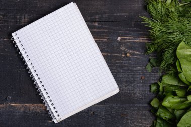 Yazı defteri, vejetaryen tarifleri.