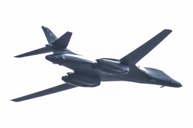 Rockwell B-1b Lancer Bomber - süpersonik değişken süpürme kanat, Amerika Birleşik Devletleri Hava Kuvvetleri (Usaf) tarafından kullanılmış ağır bombardıman uçağı. Airshow Radom 2017 sırasında çekilen fotoğraf.