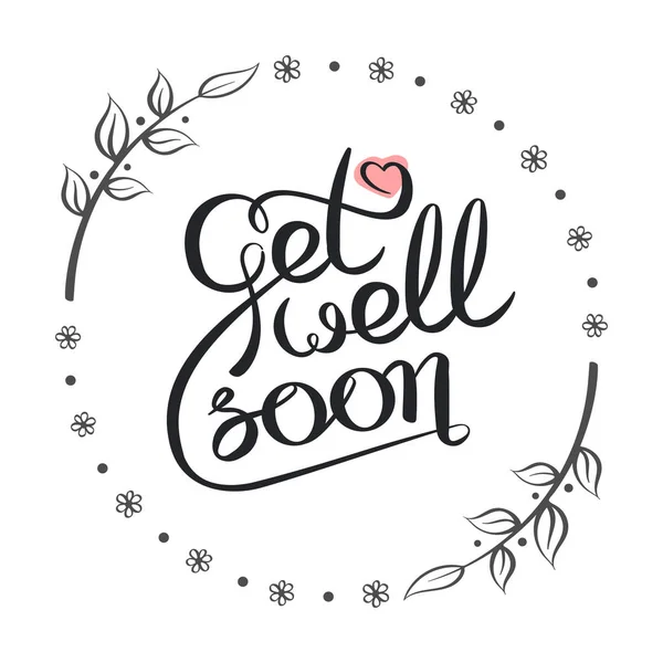 Get well soon card — Stock Vector