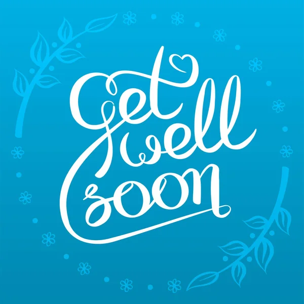 Recuperarse pronto tarjeta — Vector de stock