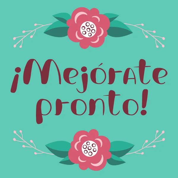 Mejorate pronto card — Stockvector