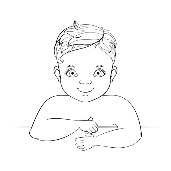 Personnage de bébé de bande dessinée — Image vectorielle