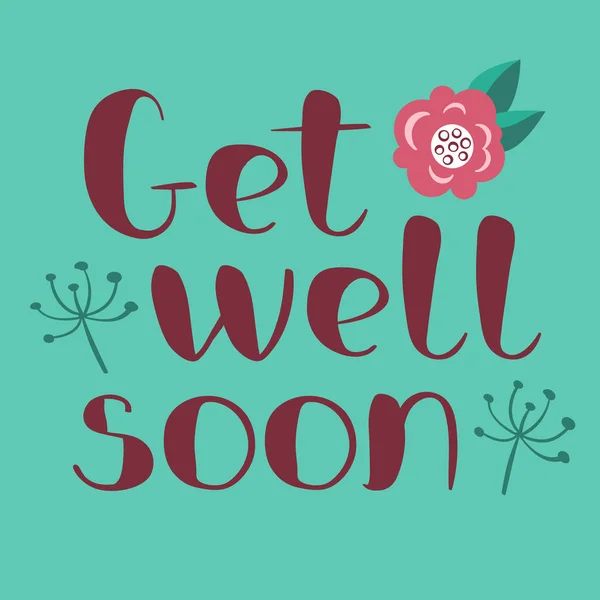 Get well soon card — Stock Vector