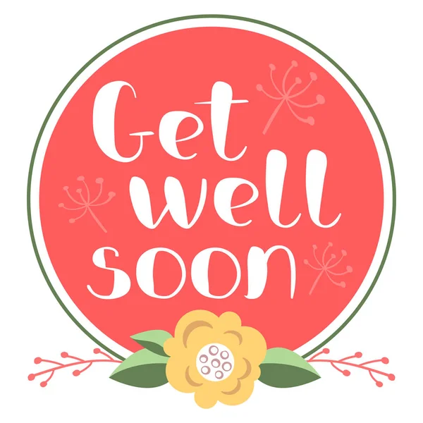Get well soon card — Stock Vector