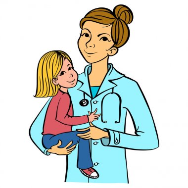 Bir çocukla çocuk doktoru