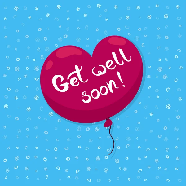 Get well soon card — Stock Vector