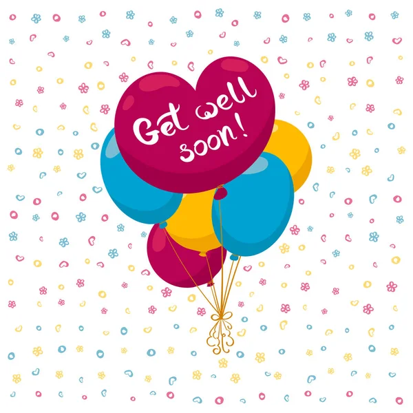 Get well soon card — Stock Vector