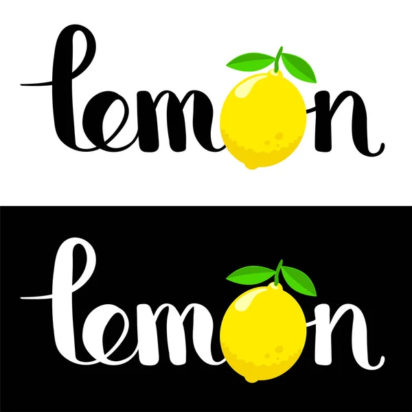 Logo tipográfico de limón — Archivo Imágenes Vectoriales