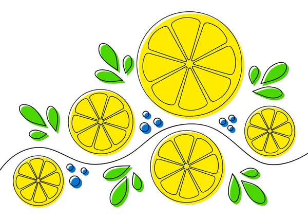 Contexte avec des citrons — Image vectorielle