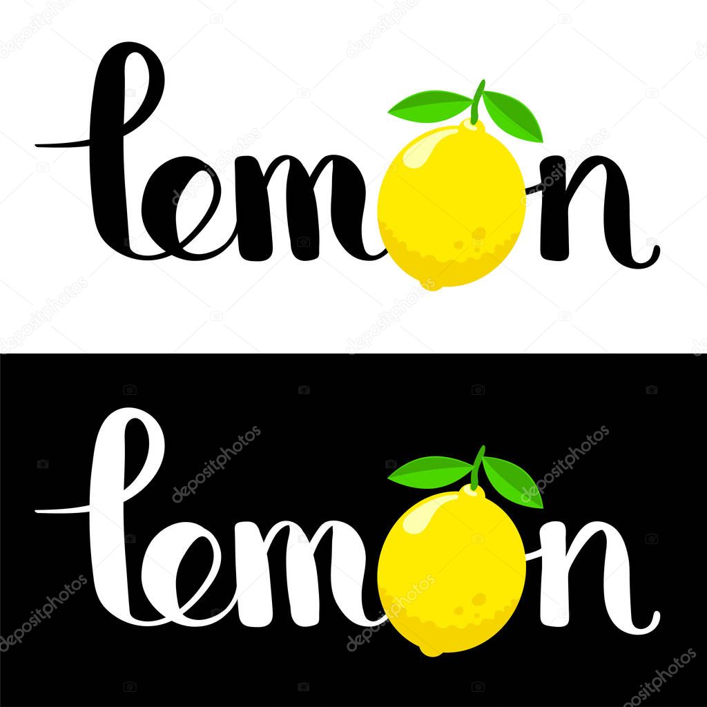 Lemon typographic logo
