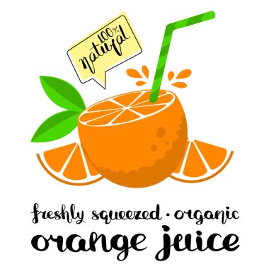 taze portakal suyu poster