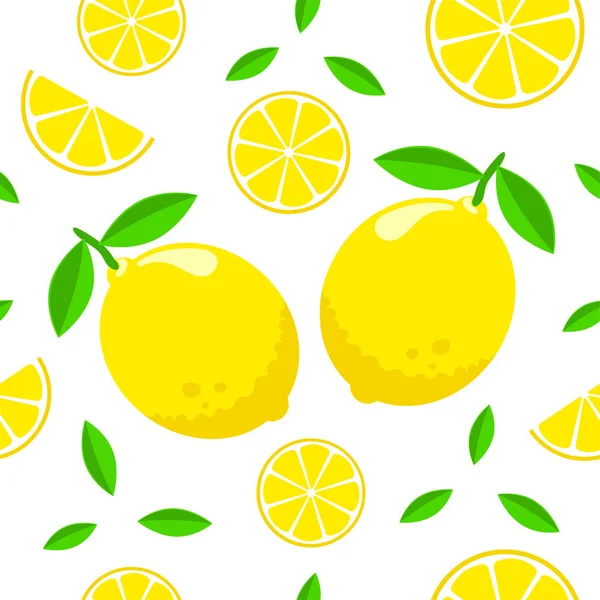 Vzorek s citrony — Stockový vektor