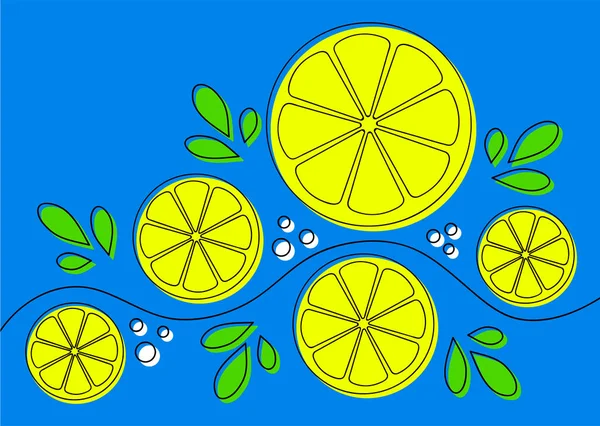 Contexte avec des citrons — Image vectorielle