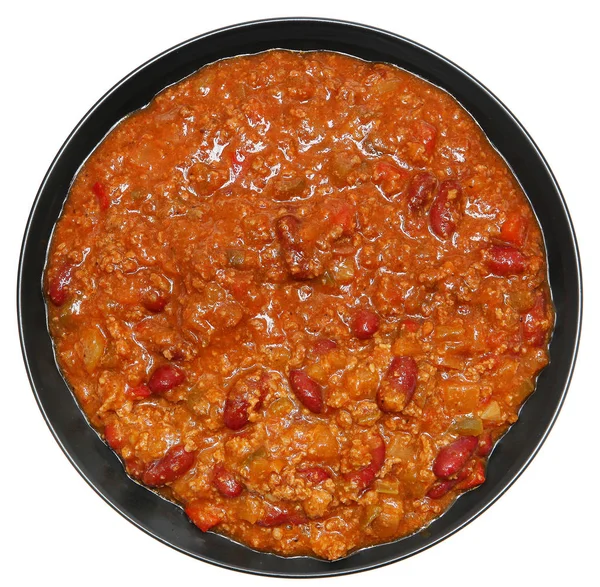 Tigela de carne e feijão Chili — Fotografia de Stock