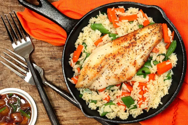 Yayın balığı ve Erik sosu