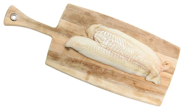 Cod Fillets on cutting board — Stock Photo, Image