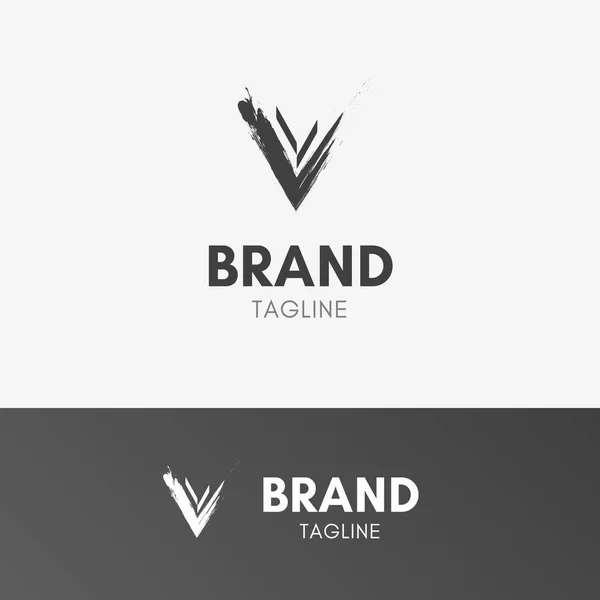 Letra Luxury Brush Logo Con Forma Pincel Negro Lujo Eps — Archivo Imágenes Vectoriales