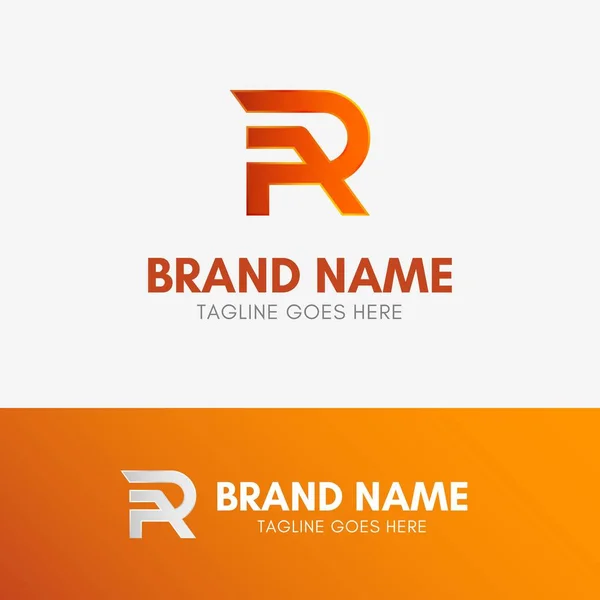 R harfi çizgi Logo — Stok Vektör