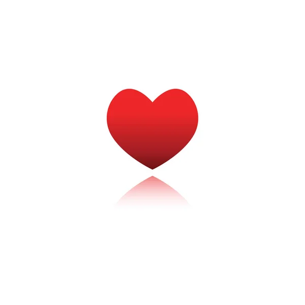 Czerwone Serce Miłości Znak Logo Ikony Szablon — Wektor stockowy