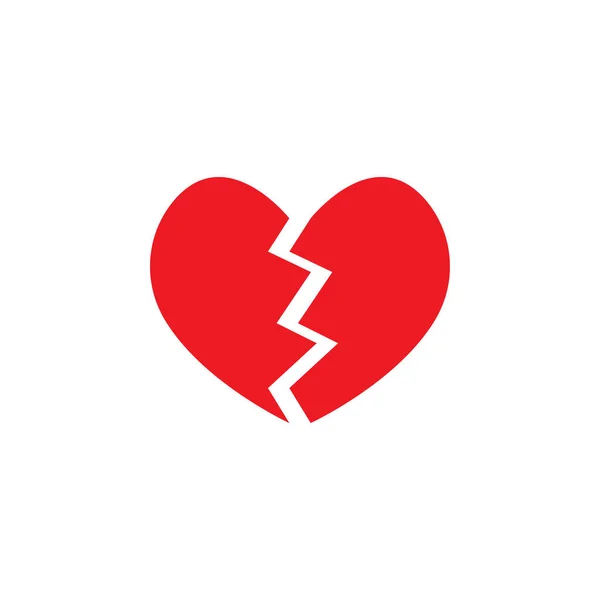 Coeur Rouge Amour Signe Logo Modèle Icône — Image vectorielle